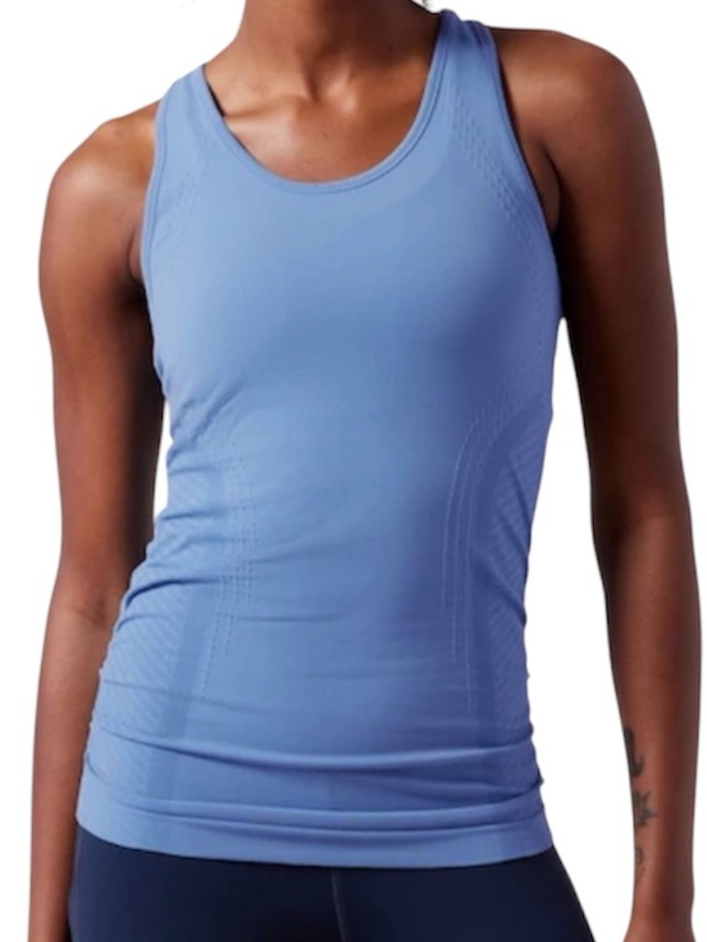 Athleta Speedlight Seamless Racerback Workout Tank Top Blue XXS